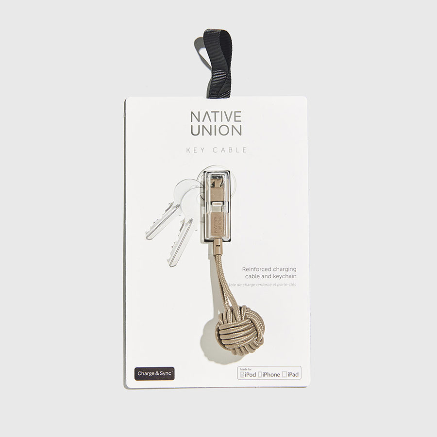 NATIVE UNION-Key Cable-L-Taupe
