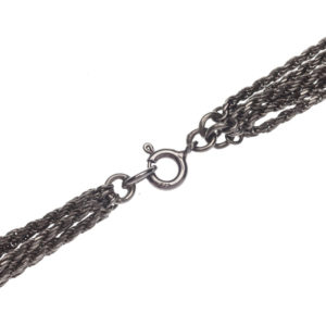 Oxidized Silver Sixfold Chain 50 cm