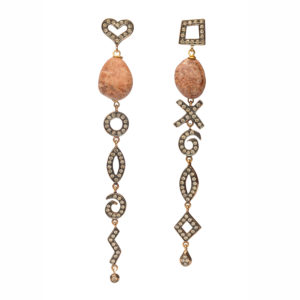 Dolly Boucoyannis Golden Pebble and Diamond Earrings DBE82