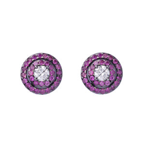 Anais Kostinou Orbit Chroma Pink Link Earrings