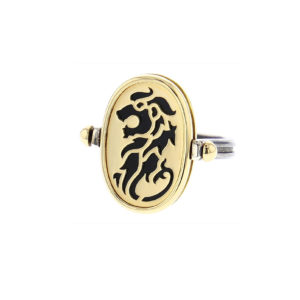 Elie Top 4 Elements Terre Yellow Gold Onyx Ring