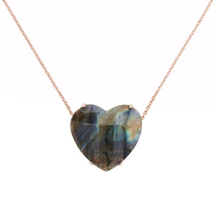 Christina Alexiou Labradorite Heart Necklace