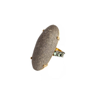 Dolly Boucoyannis Green Sapphires Pebble Ring
