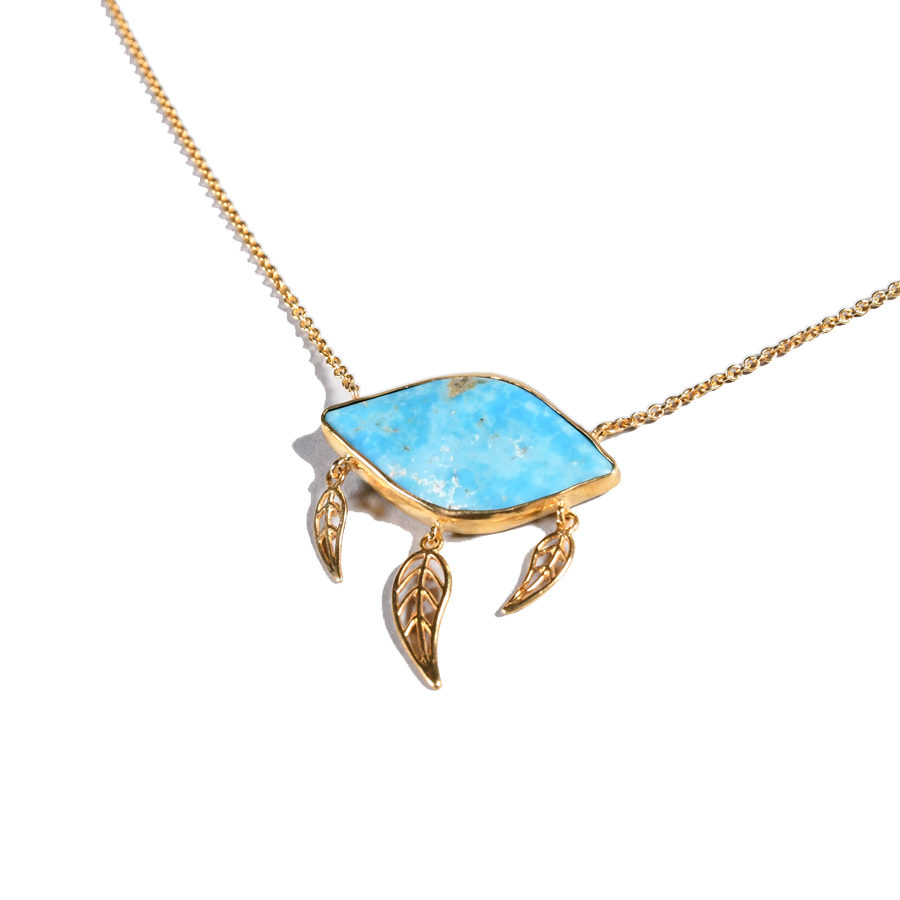 Dolly Boucoyannis Gold Plated Turquoise Stone Pendant