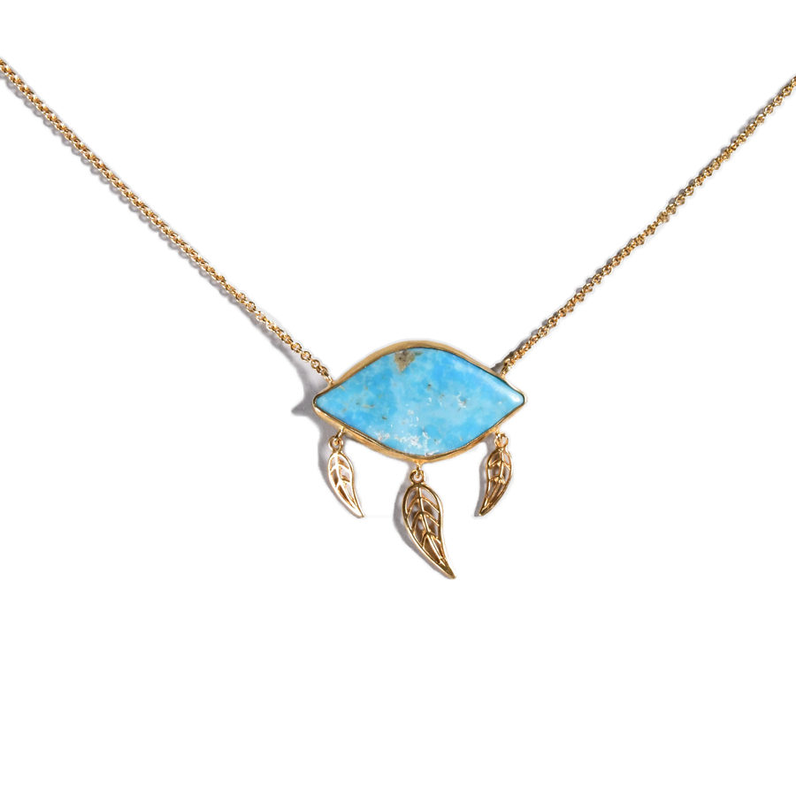 Dolly Boucoyannis Gold Plated Turquoise Stone Pendant
