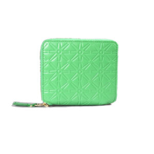 Comme des Garcons Embossed Flowers Wallet Green