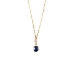 Marlen Ht Gold Diamond and Sapphire Necklace MHN1045