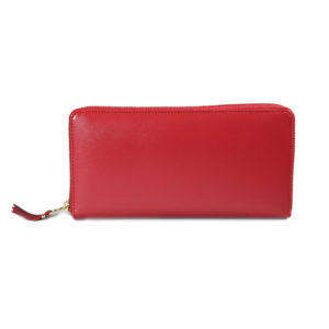 Commes de Garcons Color Plain Leather Wallet Red