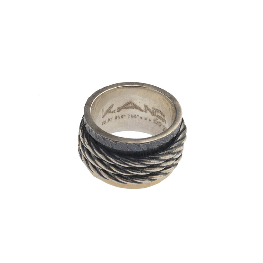 K.AND Sterling Silver and Yellow Gold Ring K3079