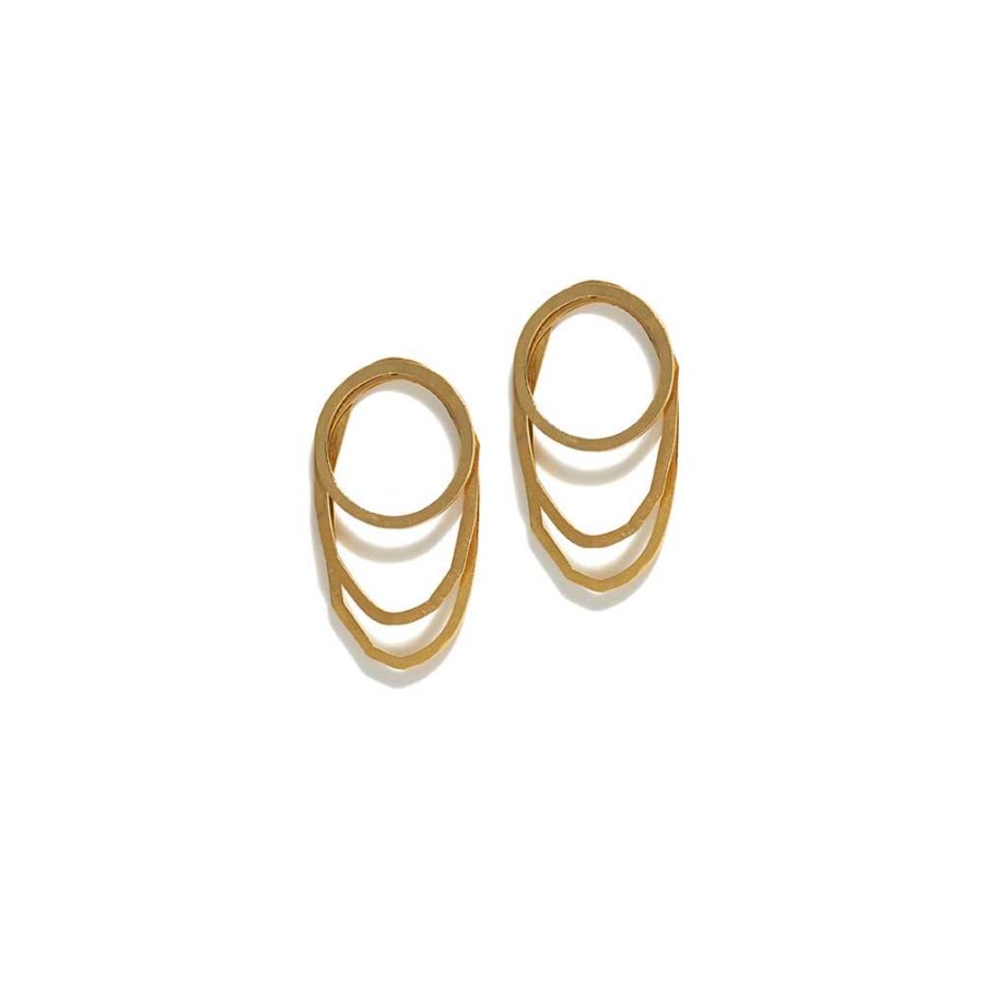 Christiana Kafa Yellow Gold Plated Earrings CHK0819.E.SG