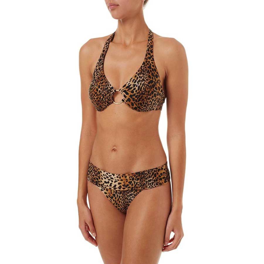 Melissa Odabash Brussels Cheetah Hatlerneck Ring Supportive Bikini