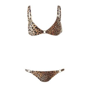 Melissa Odabash Montenegro Cheetah Bralette Ring Bikini