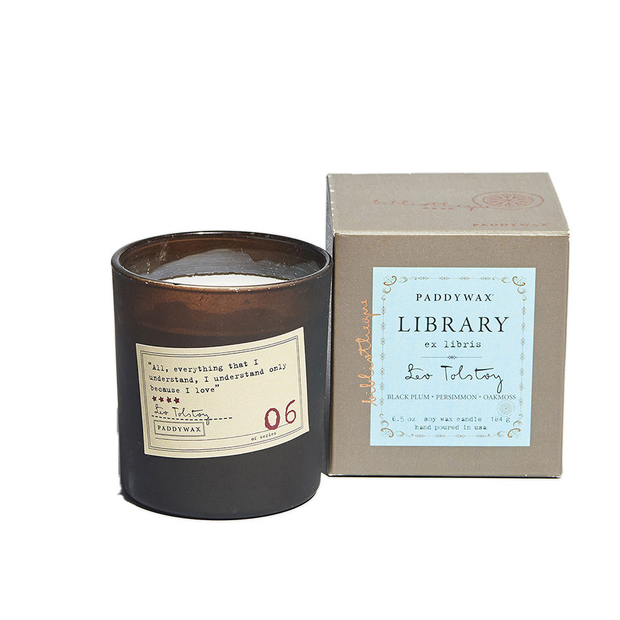 Paddywax Leo Tolstoy Library Candle