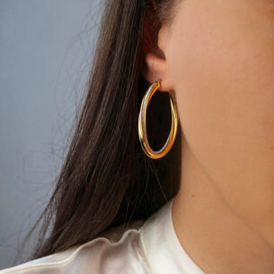 TWISTED OVALE GOLD HOOPS SOR.178072