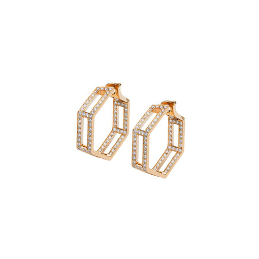 Hoop earrings with diamonds