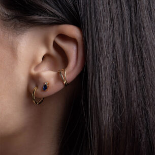 Luna Sapphire Stud Earrings