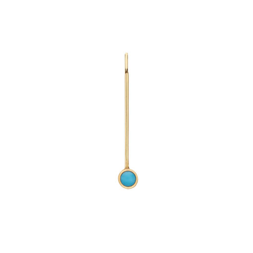 Long Turquoise Spot Charm Pendant