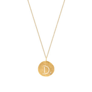 Monogram D Pendant with Diamond