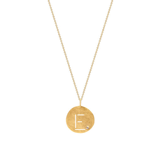 Monogram E Pendant with Diamond
